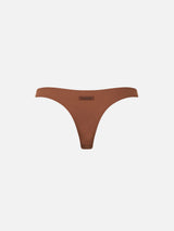 Woman brown cheeky swim briefs Naomi