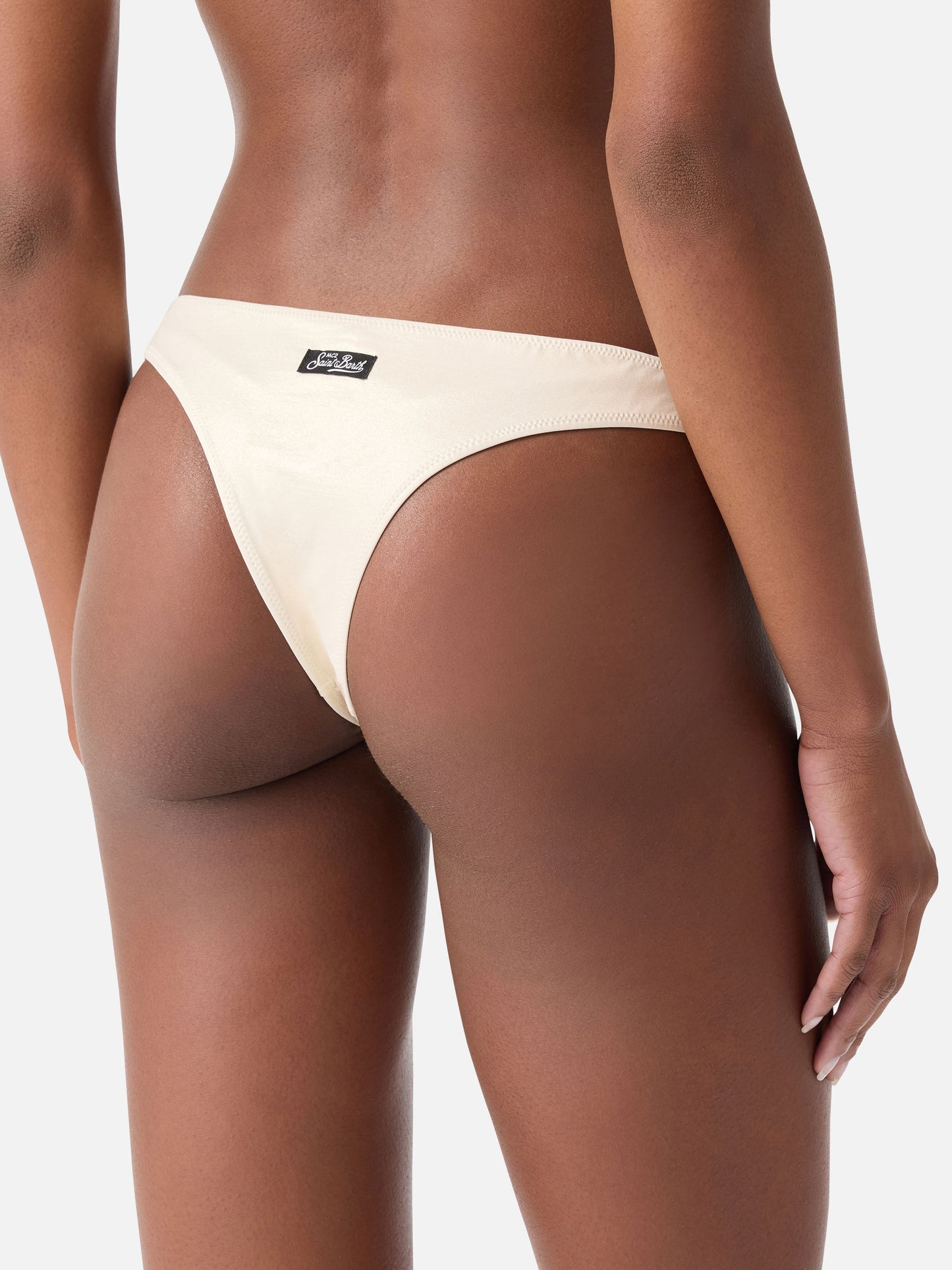 Sadie Naomi Bikini-Bralette aus goldfarbenem Lamé 
