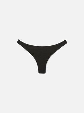 Naomi black lurex cheeky swim briefs