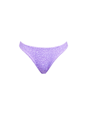 Woman cheeky swim briefs with animalier print