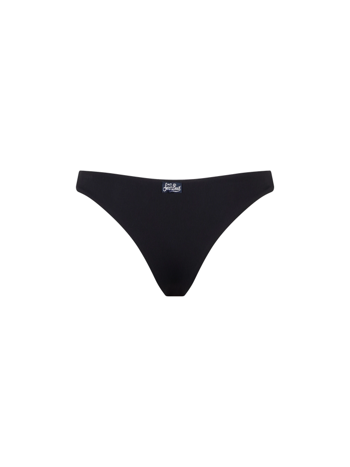Black ribbed cheeky swim briefs - MC2 Saint Barth