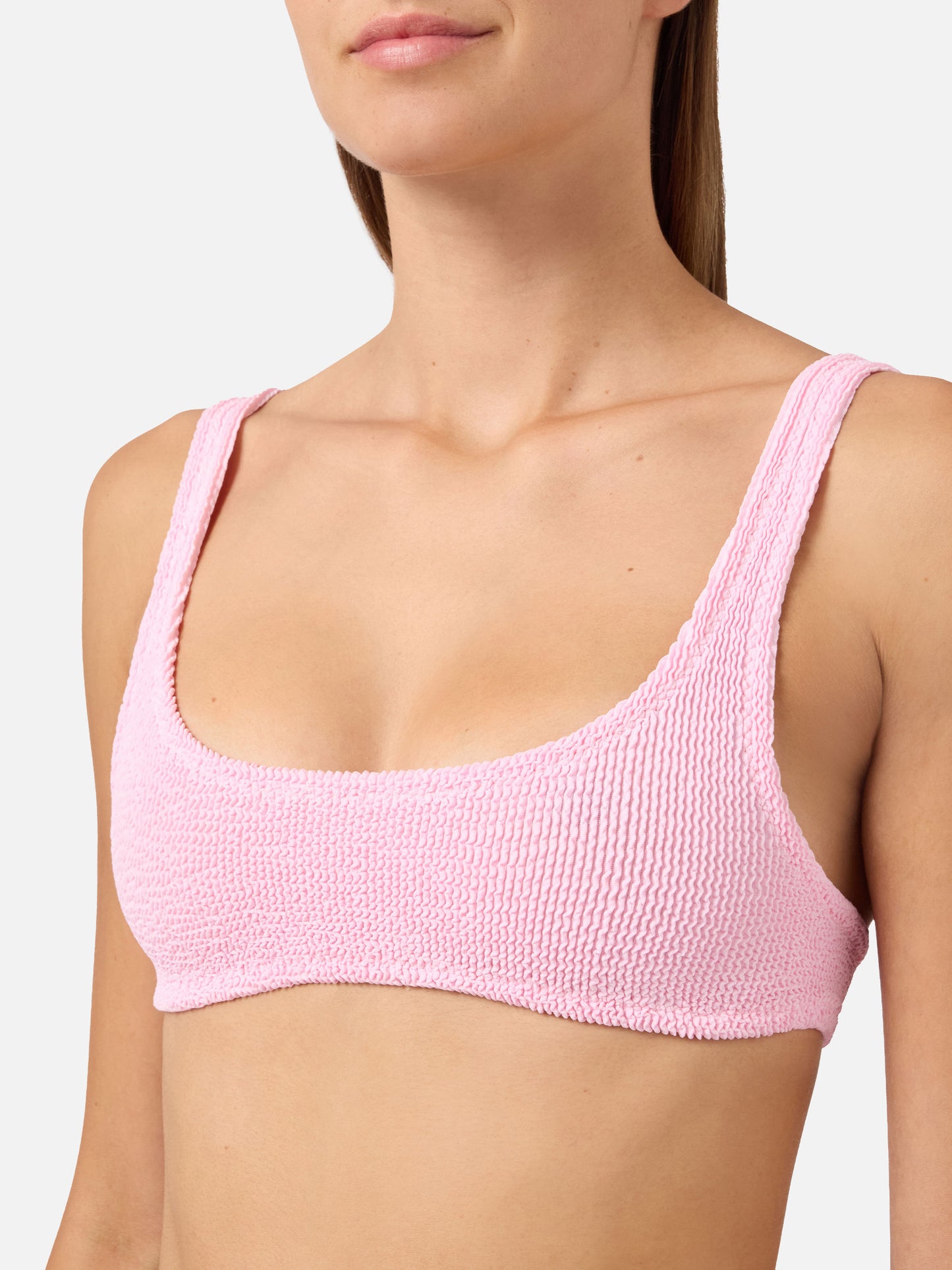 Bikini Naima Naomi en tissu gaufré rose 