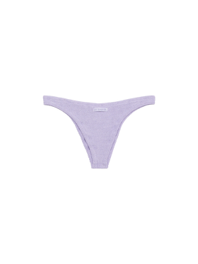 Woman lilac classic lurex cheeky swim briefs Naomi