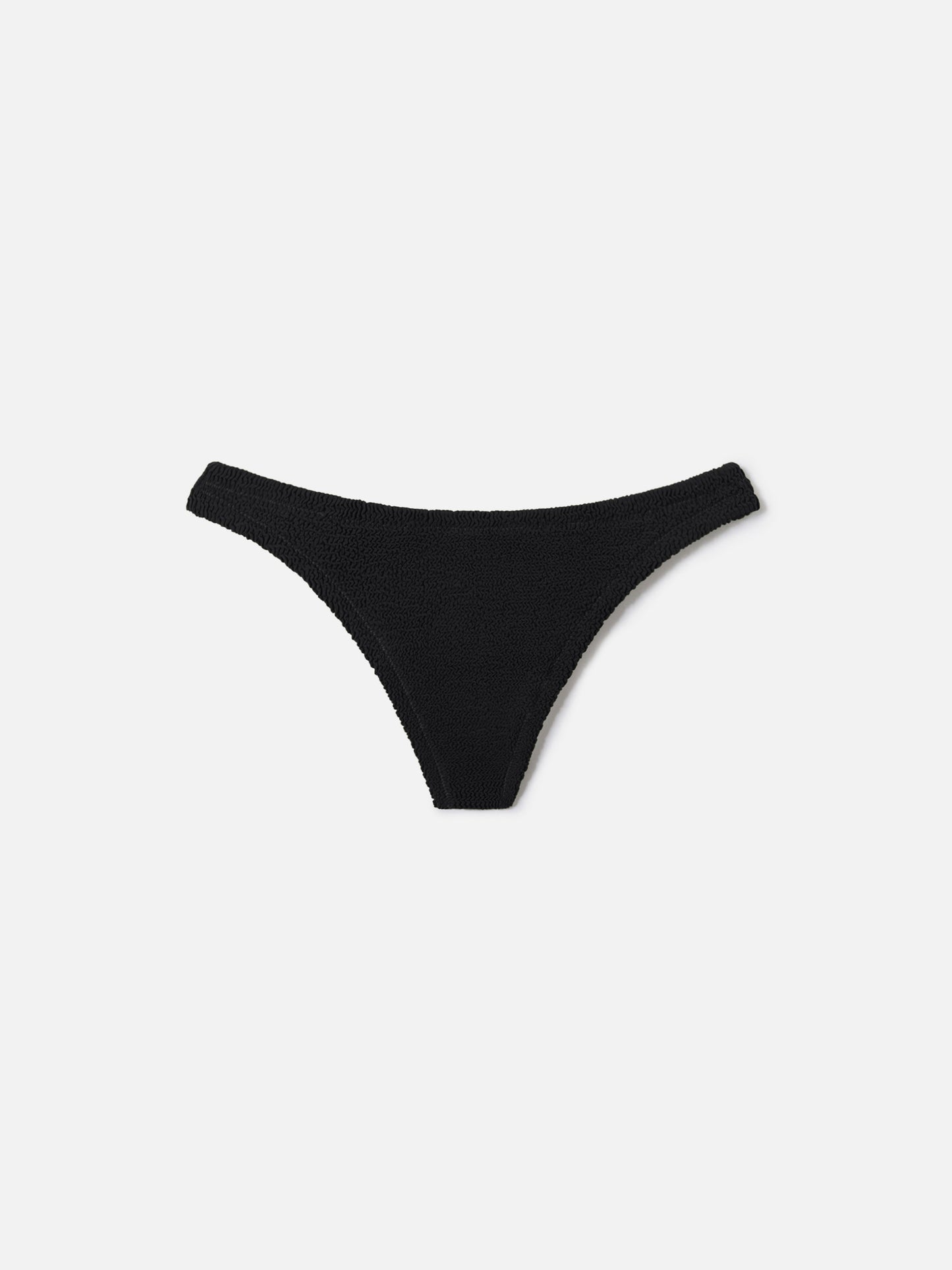 Naomi brazilian bikini bottoms in black crinkle fabric