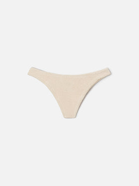 Naomi brazilian bikini bottoms in white crinkle fabric