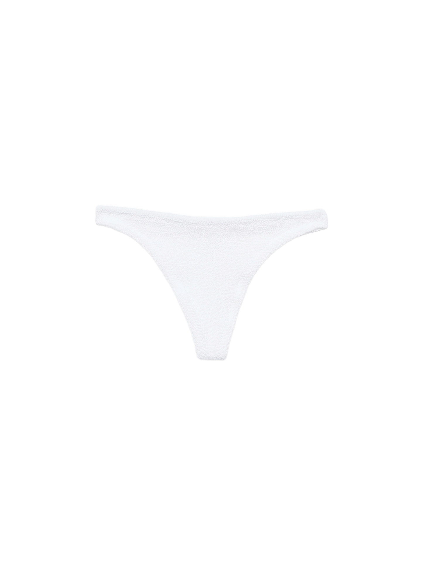 Naomi white crinkle cheeky swim briefs
