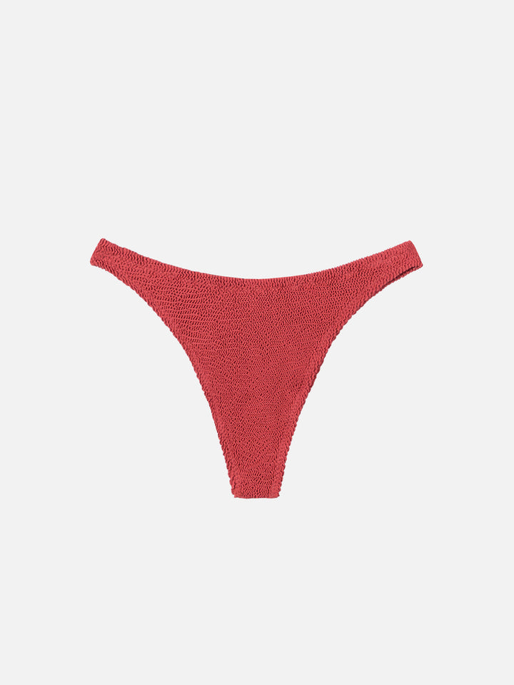 Bandeau bikini Yulia Naomi in brick red crinkle