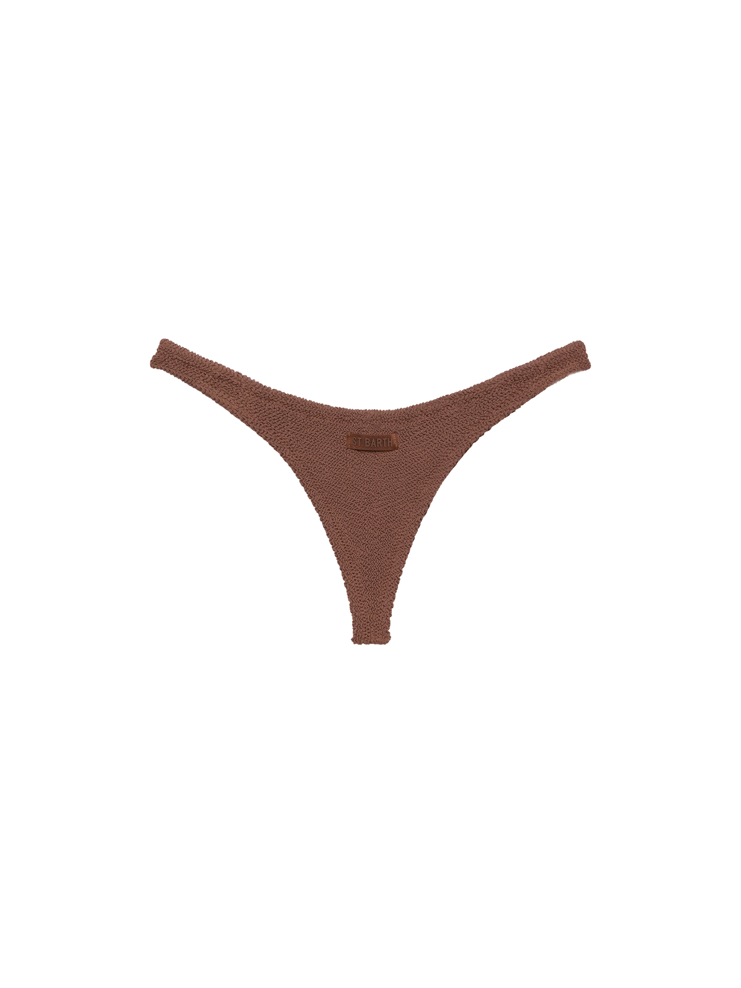 Naomi brown crinkle cheeky swim briefs - MC2 Saint Barth