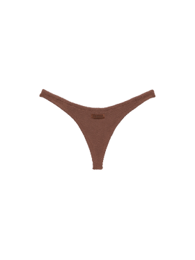 Naomi brown crinkle cheeky swim briefs - MC2 Saint Barth