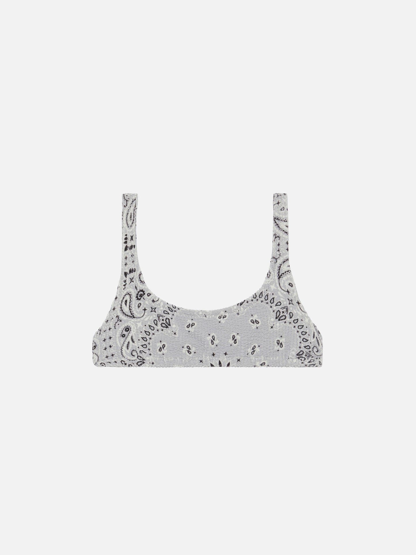 Naima crinkle classic bralette top with bandanna print