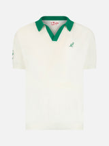 Man off-cream knitted polo shirt Newcomb | AUSTRALIAN BRAND SPECIAL EDITION