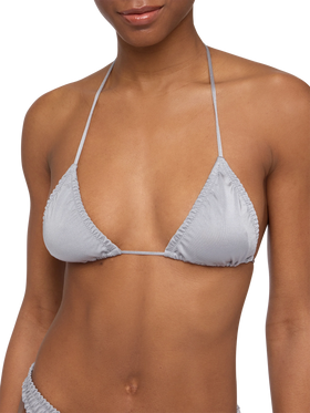 Nilly top triangolo classico shimmer grigio