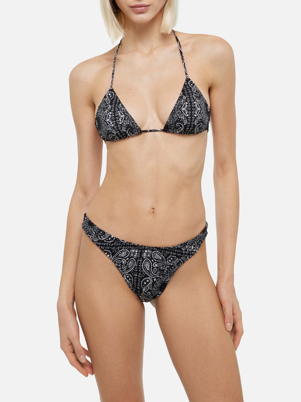 Triangle bikini Nilly Nalu in shimmer grey plain color