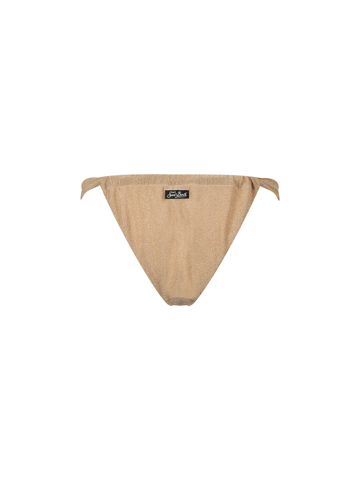 Woman gold lurex cheekiest swim briefs Noelle