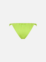 Woman lime green cheekiest swim briefs Noelle