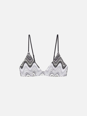 Paloma – Raschelstrick-Bralette mit U-Ausschnitt und Wellenmuster