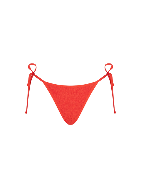 Woman orange crinkle cheeky swim briefs - MC2 Saint Barth