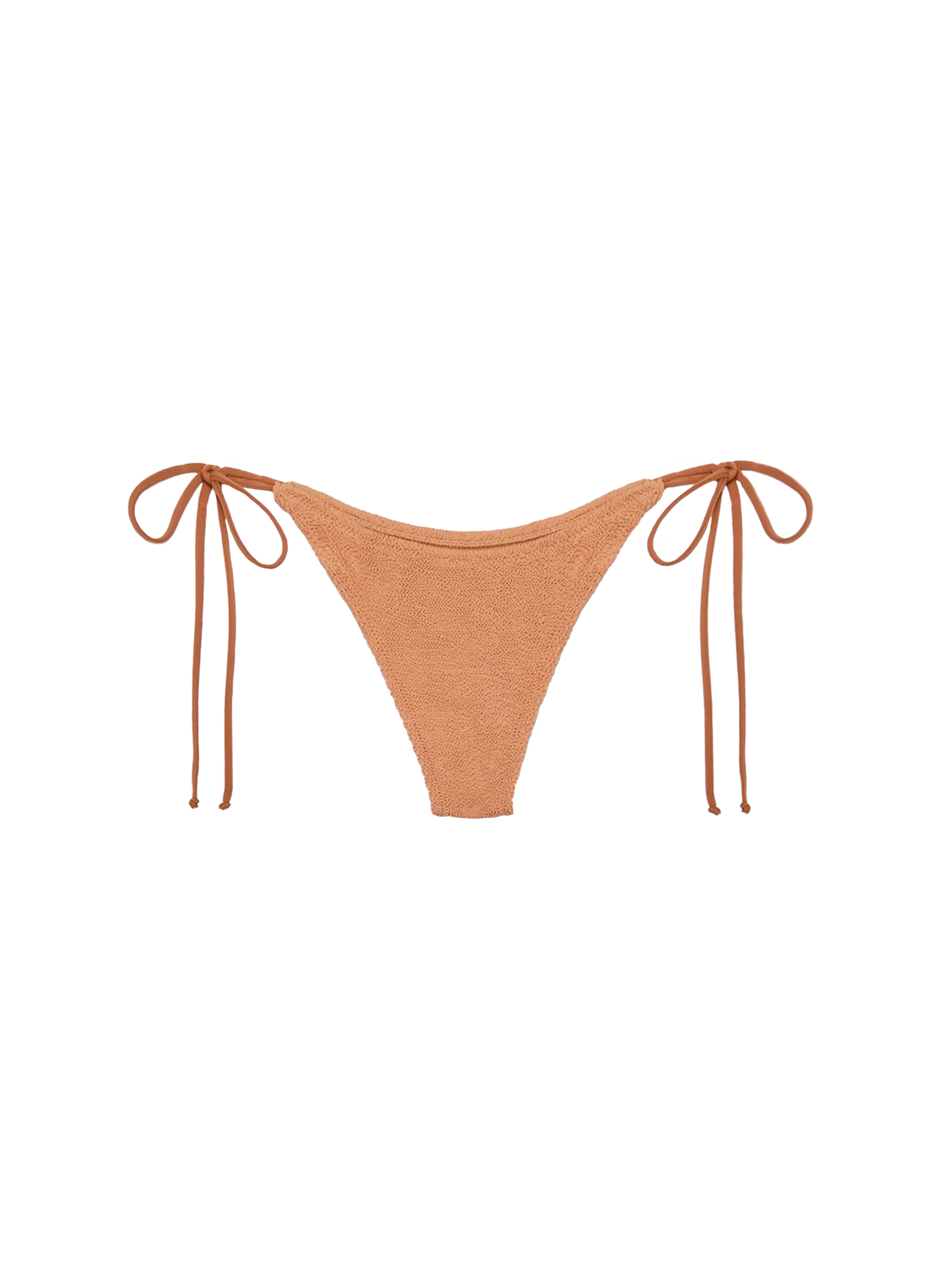 Norah caramel brown crinkle cheekiest swim briefs - MC2 Saint Barth