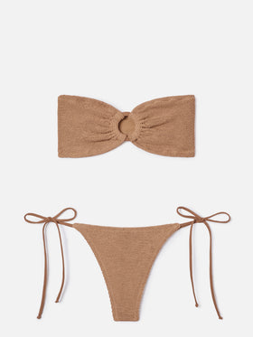 Yulia Norah dark orange crinkle bikini