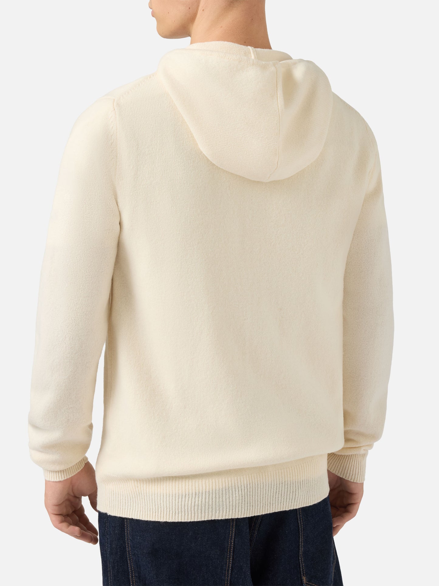 Notting hoodie in 100% lambswool white