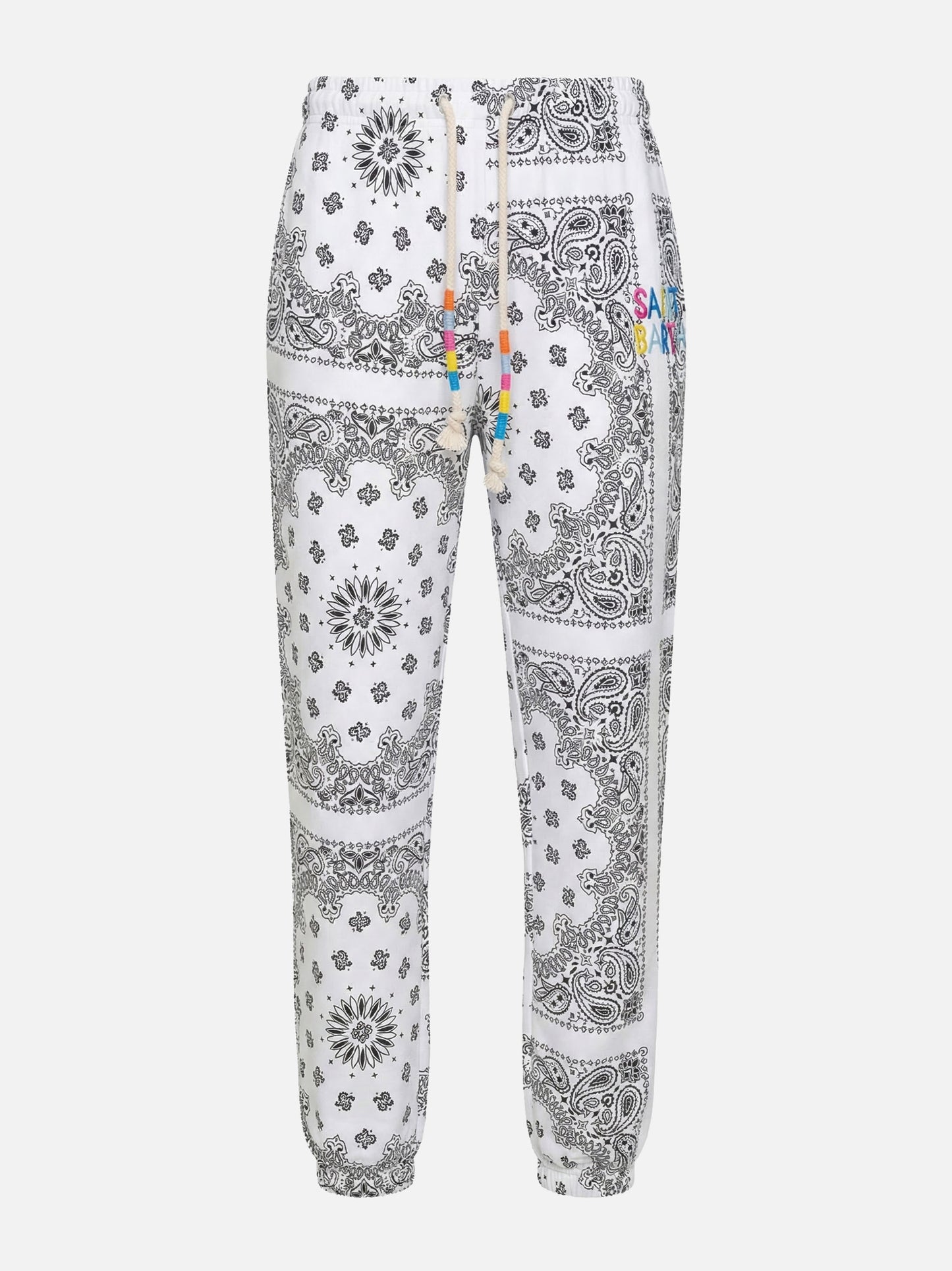 Bandana-Jogginghose aus Baumwolle mit Saint-Barth-Stickerei