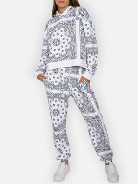Bandana-Jogginghose aus Baumwolle mit Saint-Barth-Stickerei