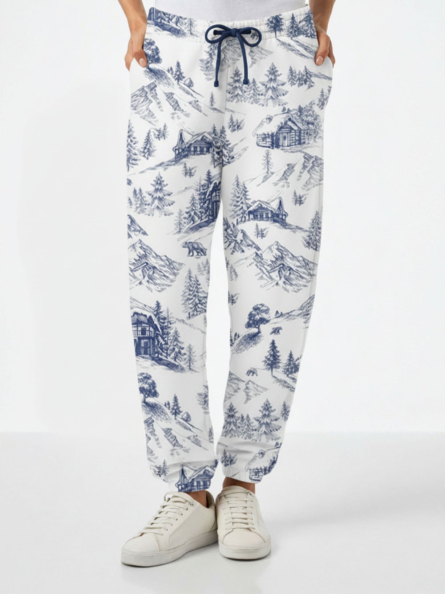 Pantalone in felpa Odalys con stampa toile de jouy