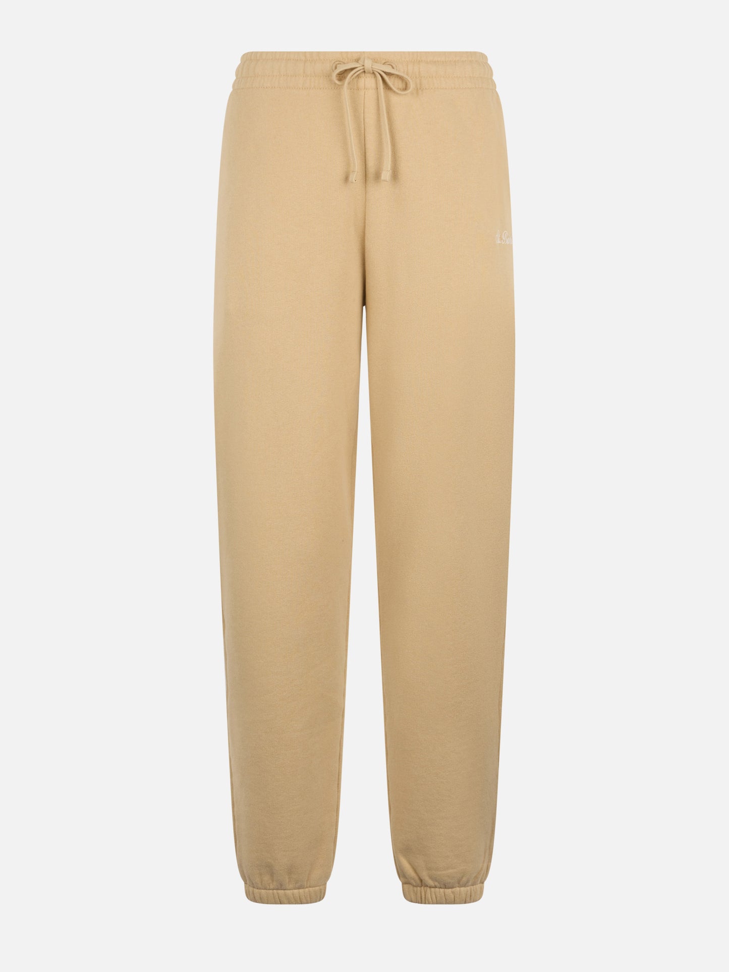 Odalys beige cotton fleece jogger pants