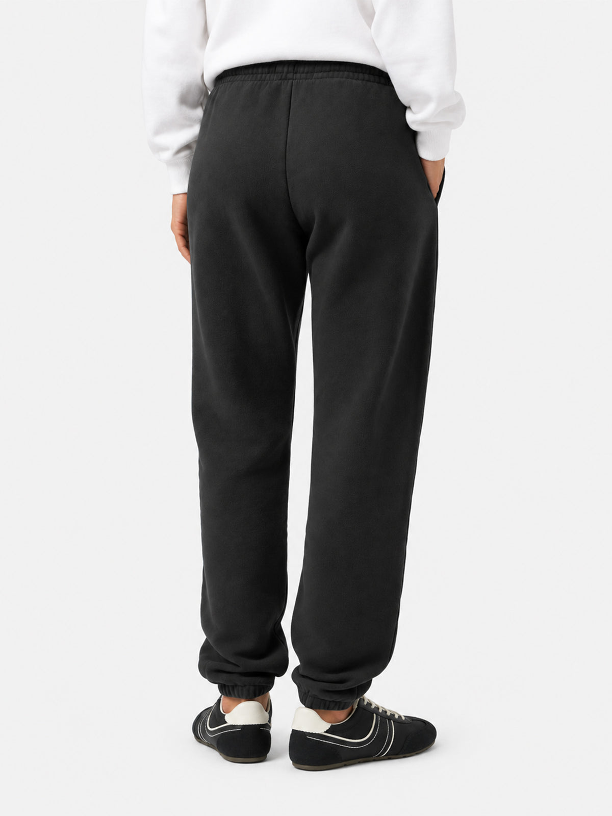 Pantalon de jogging Odalys en molleton de coton noir 