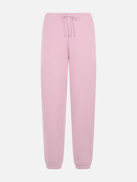Pink cotton fleece jogger pants Odalys