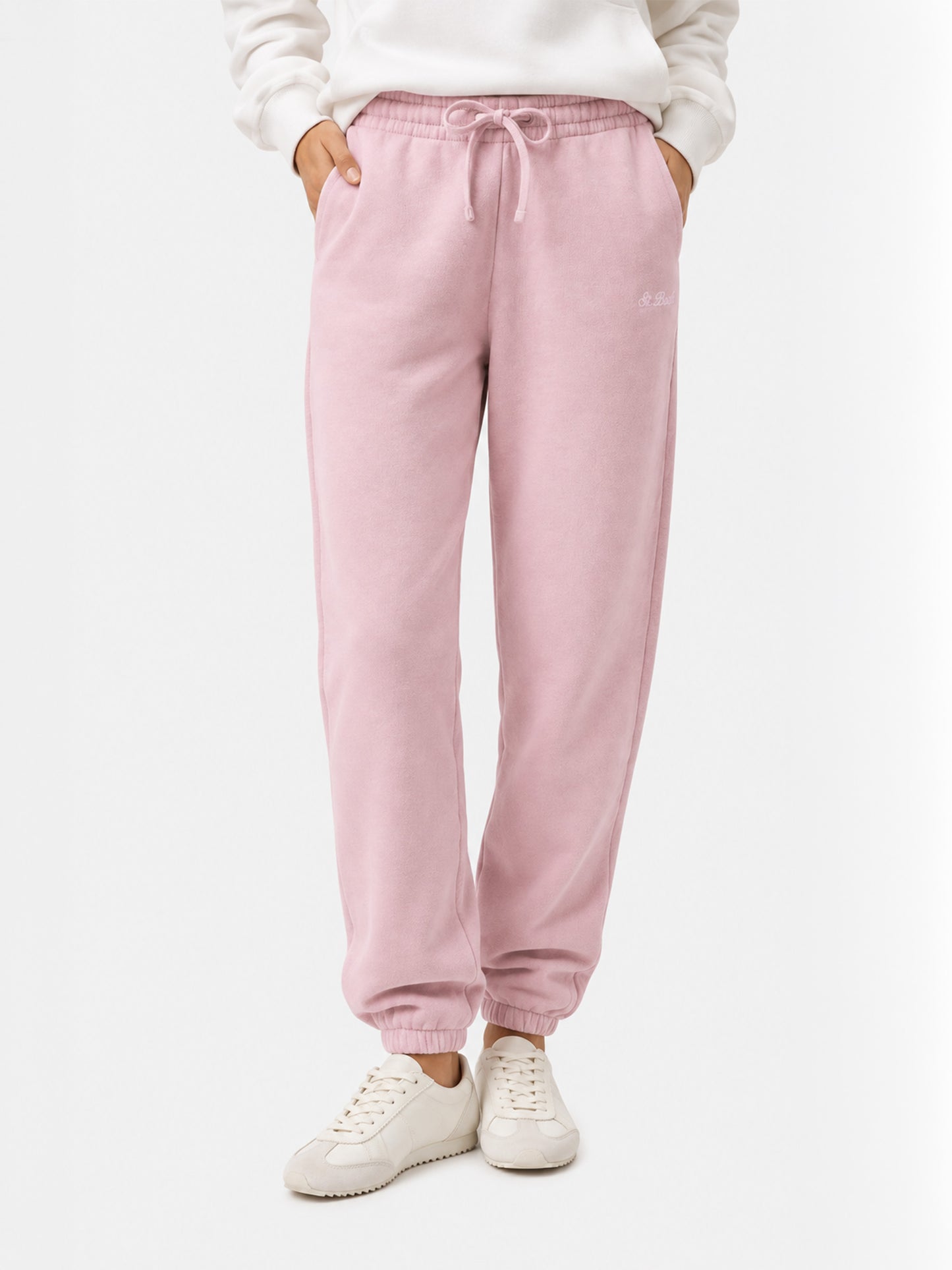 Pantaloni joggers Odalys in pile rosa