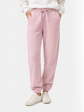 Pantaloni joggers Odalys in pile rosa