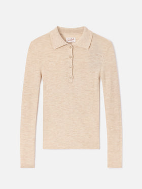 Pull en laine mérinos Grain Odell avec col polo 