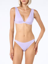 Bikini da donna lilla termosaldato con scollo a V Ofelia Reanna