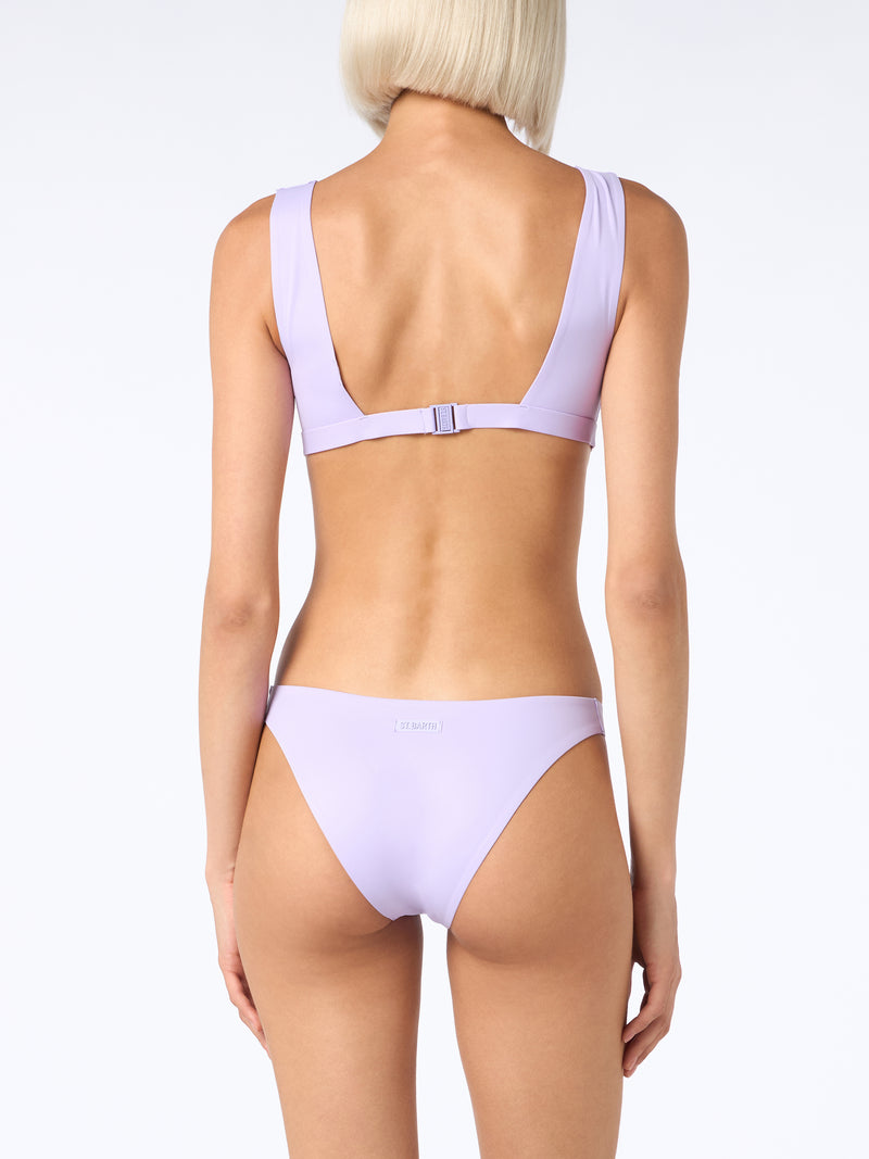 Bikini da donna lilla termosaldato con scollo a V Ofelia Reanna