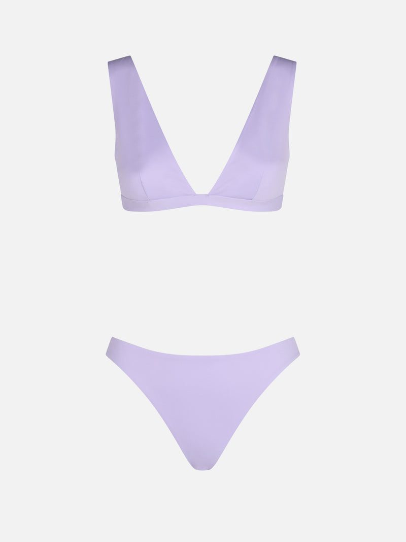 Bikini da donna lilla termosaldato con scollo a V Ofelia Reanna