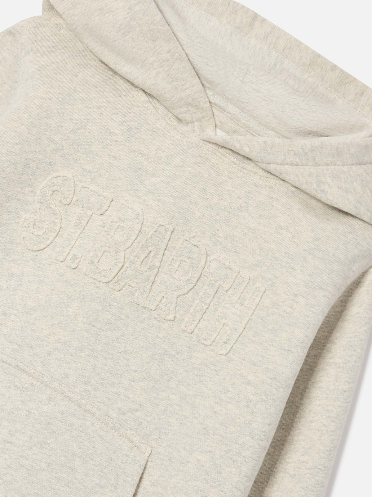 Cremefarbener Oliver Hoodie aus Baumwollmischung mit St. Barth-Patch 