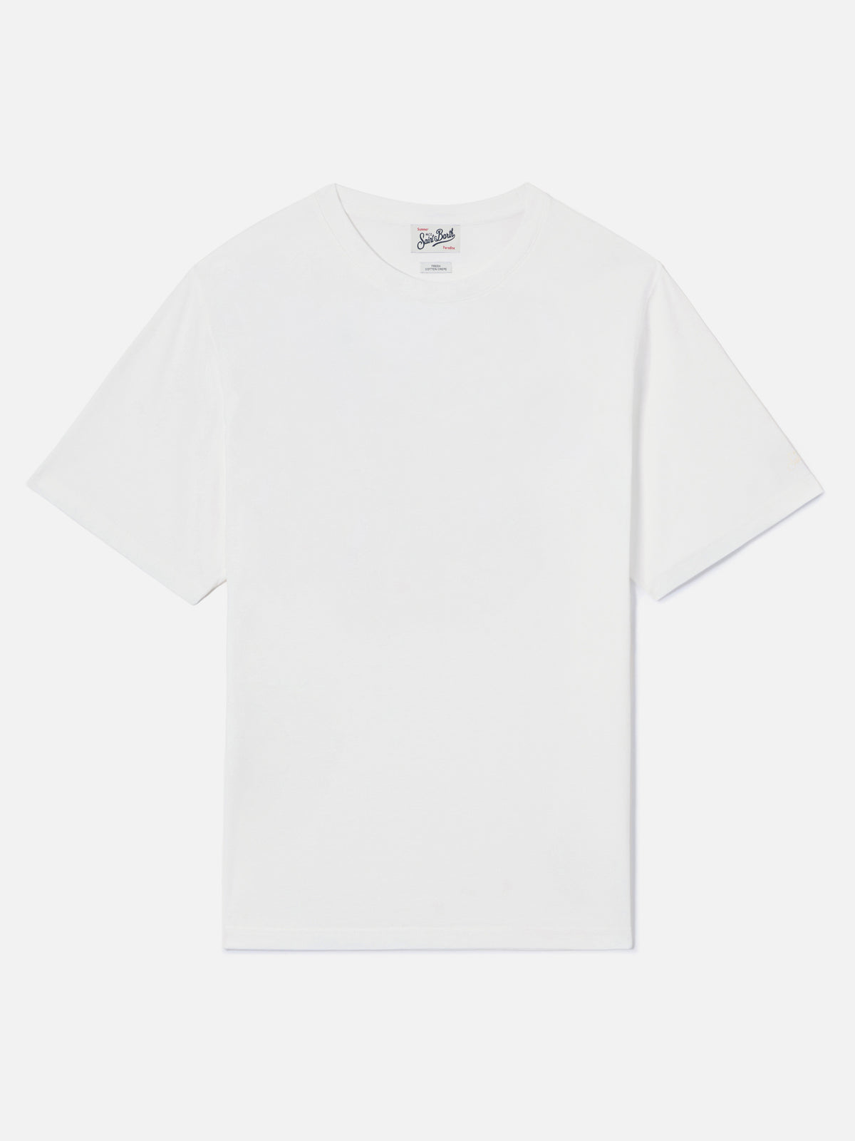 Camiseta White Orson de crespón de algodón con bordado del logo 