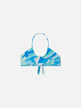 Page Jr crop top with colors palm print
