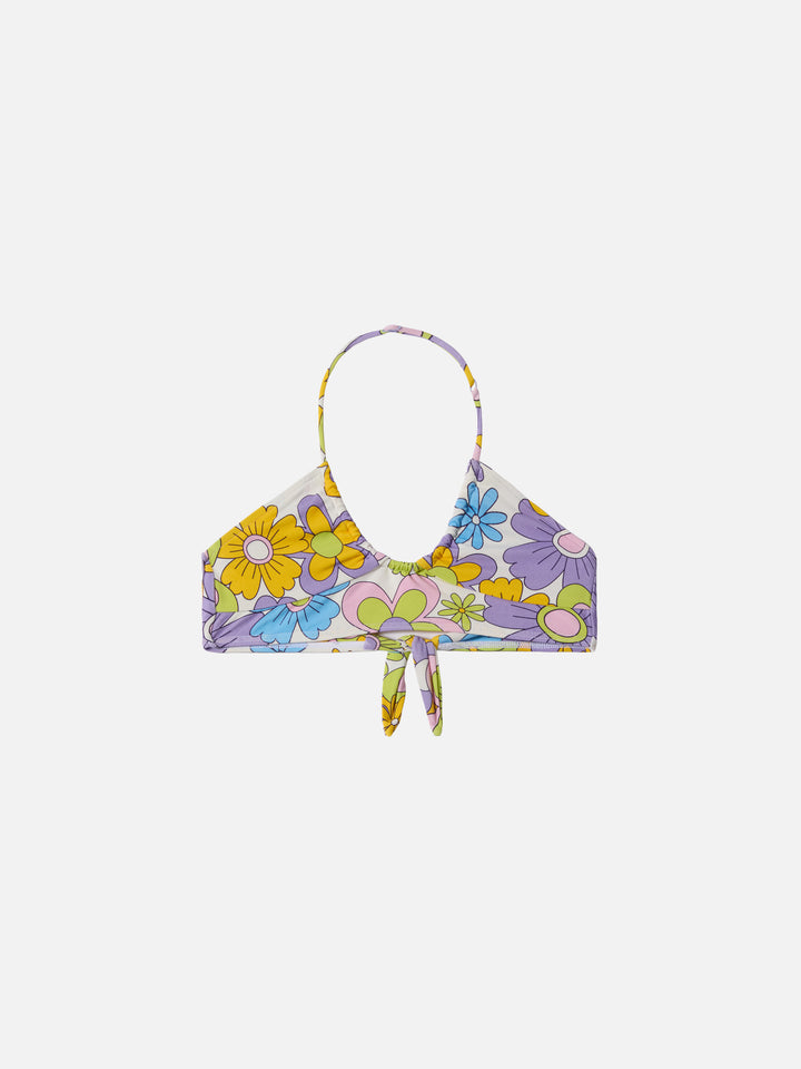 Page Jr crop top with hippie flower print