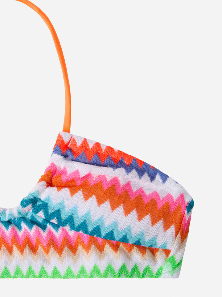 Page Jr crop top in raschel fabric