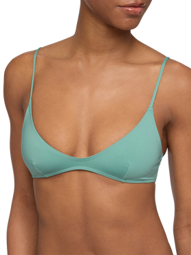 Marielle sage green classic swim briefs - Paloma sage green scoop bralette