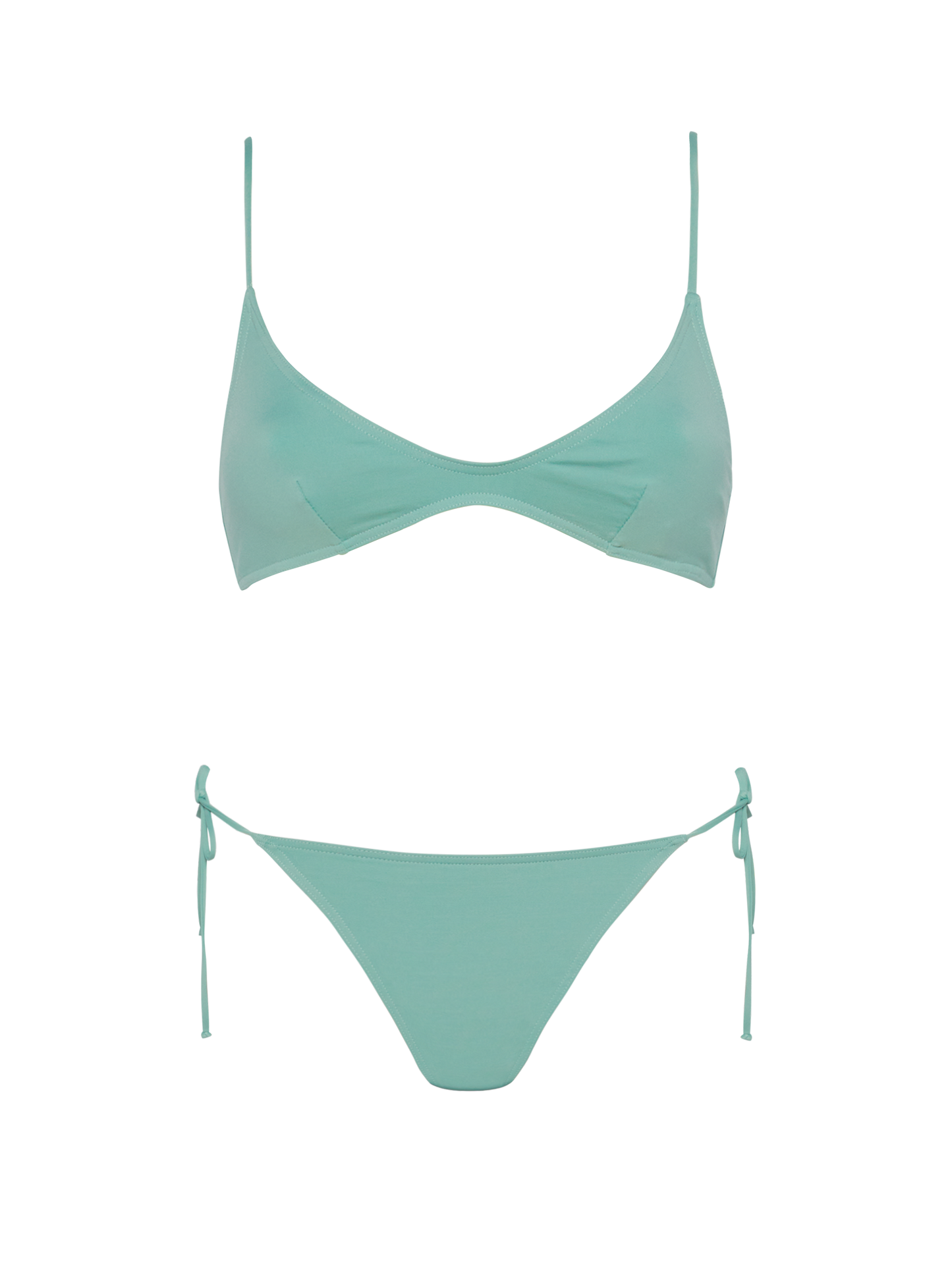 Marielle sage green classic swim briefs - Paloma sage green scoop bralette