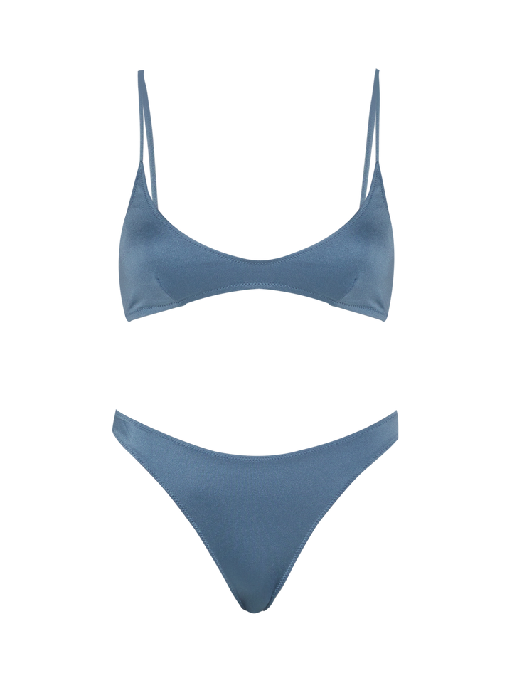 Lido shimmer avio blue classic swim briefs - Paloma shimmer blue avio scoop bralette