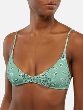 Jodene cheeky swim briefs with bandanna print - Paloma scoop bralette with bandanna print