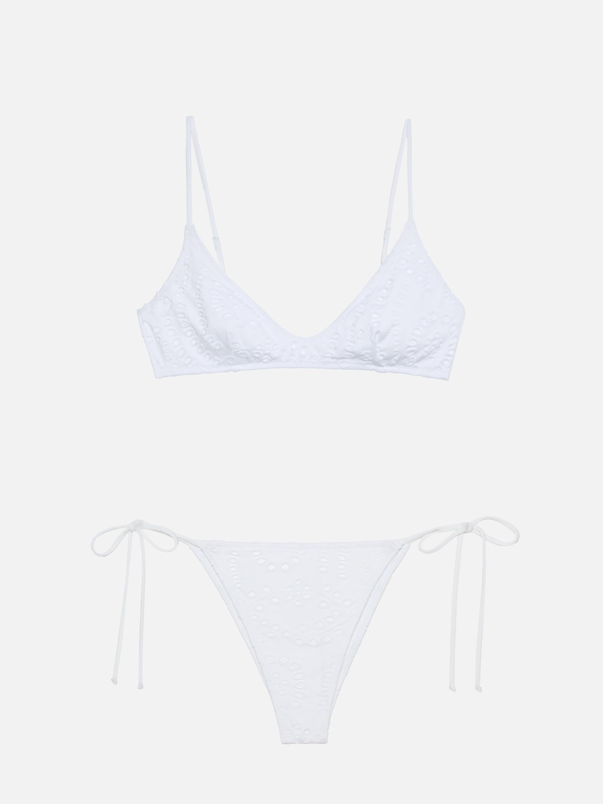 ビキニ MC2 SAINT BARTH Paloma sangallo lace bikini top Mc2 Saint Barth Paloma Sangallo Lace Bikini Top in White | Lyst