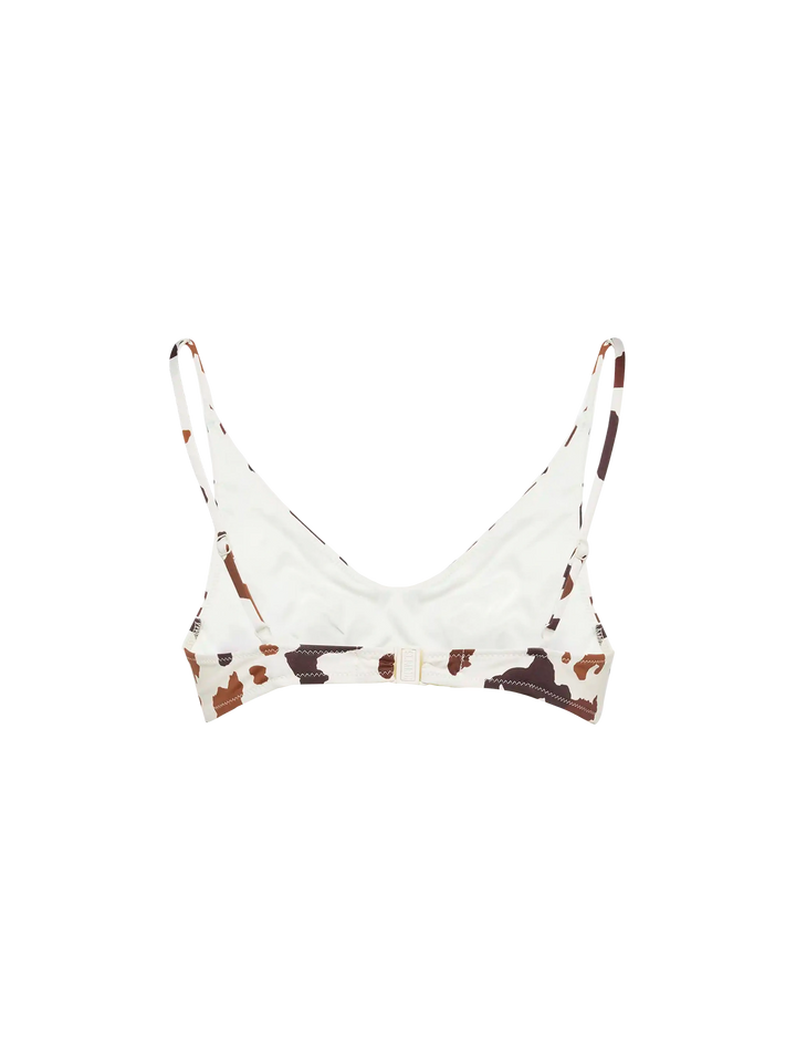Paloma scoop bralette with cow skin print