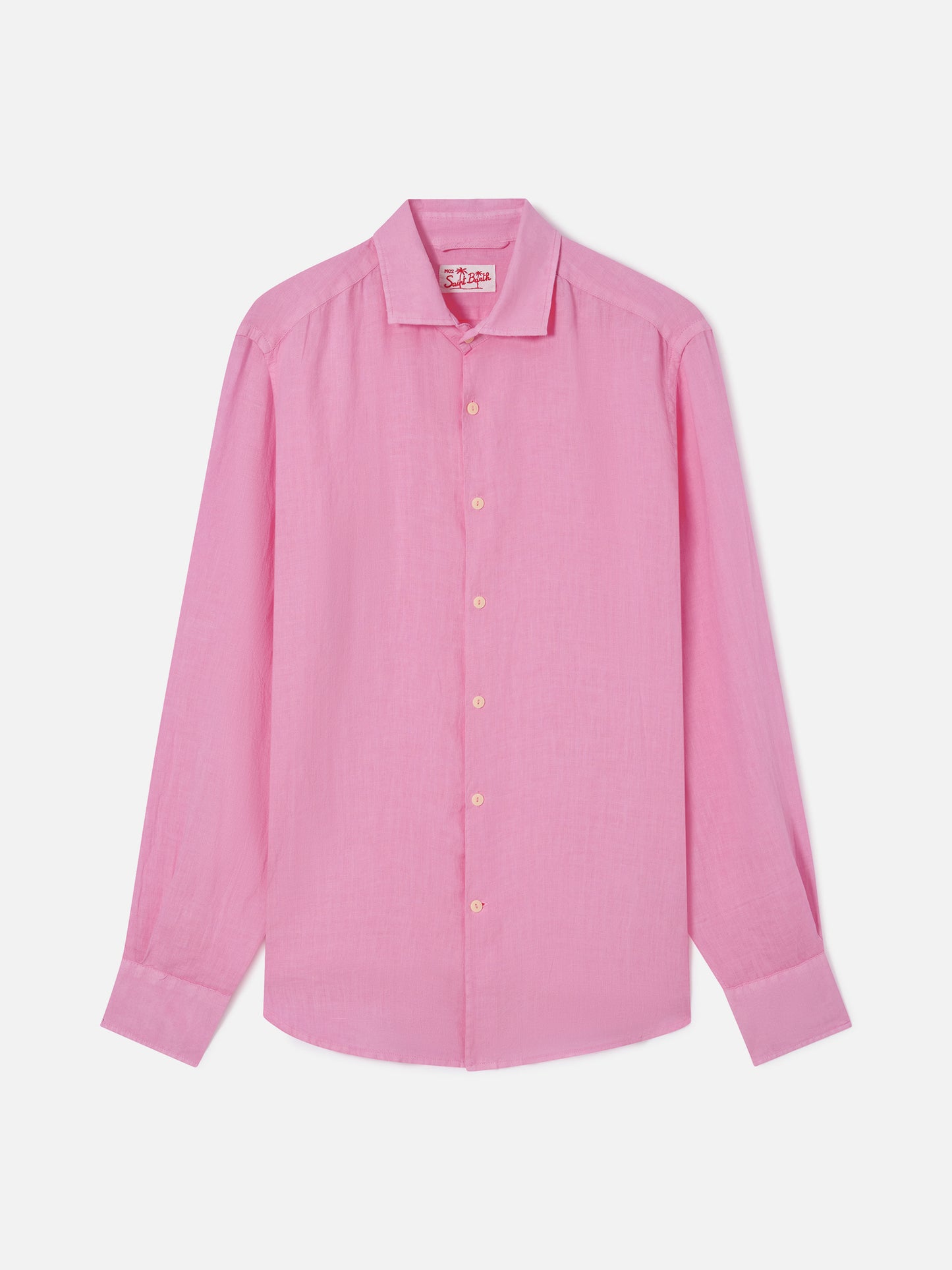 Camisa de lino rosa Pamplona 