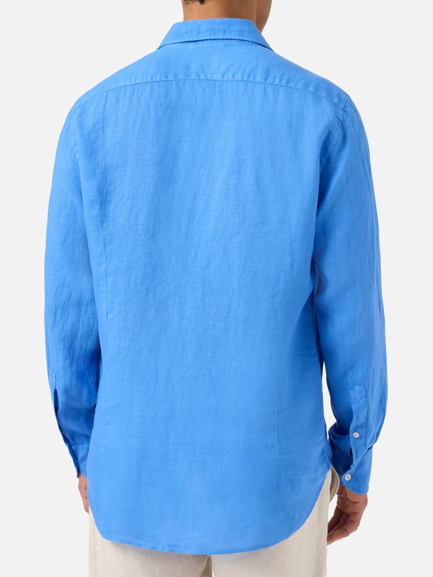 Blue Pamplona shirt in pure linen