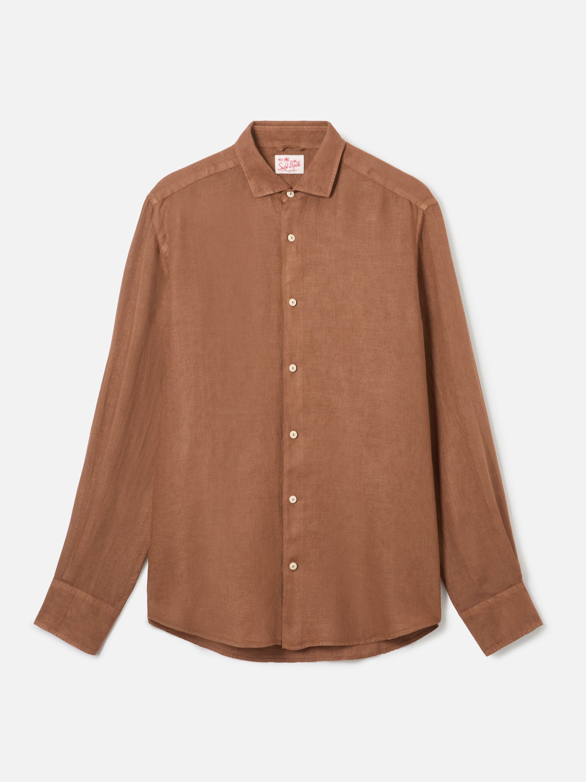 Pamplona brown linen shirt – MC2 Saint Barth
